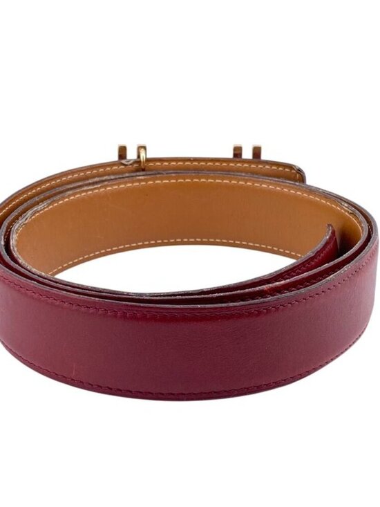 Hermes Au Carre Belt Red main image 7